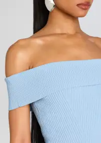 Erica Knit Dress(Metallic Powder Blue,XXS)