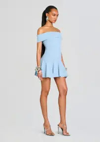 Erica Knit Dress(Metallic Powder Blue,XXS)
