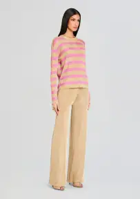 Hana Metallic Knit Top(Gold/Bubblegum,XXS)