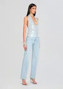 Joy Sequin Top(Dove,XXS)