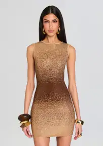Kenda Embellished Knit Dress(Nude/Chestnut,XXS)