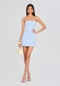 Poppi Heavy Crepe Strapless Mini Dress