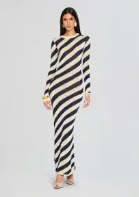 Rubi Knit Maxi Dress(Navy/Eggshell,XXS)