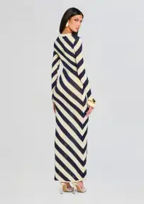 Rubi Knit Maxi Dress(Navy/Eggshell,XXS)