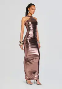 Shera Dress(Metallic Rose Gold,XXS)