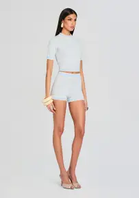 Louie Knit Hot Short(Ice Blue/Eggshell,XXS)