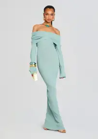 Xenia Knit Maxi Dress(Frosted Sea,XXS)