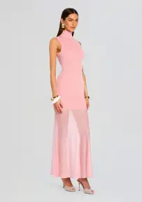 Amine Knit Maxi Dress(Coral Blush,XXS)