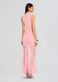Amine Knit Maxi Dress(Coral Blush,XXS)