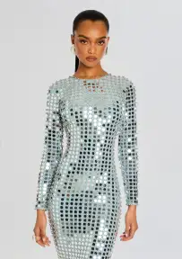 Rialta Sequin Dress(Ice Blue,XXS)