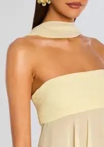 Sahar Mini Dress(Pastel Yellow,XXS)
