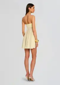 Sahar Mini Dress(Pastel Yellow,XXS)