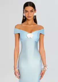 Sorrel Midi Dress(Baby Blue,XS)