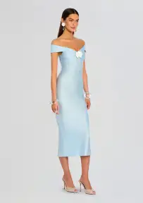 Sorrel Midi Dress(Baby Blue,XS)