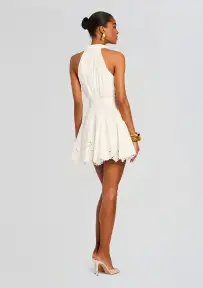 Adya Short Dress w/ Belt(Off White,XXS)