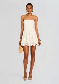 Adya Short Dress(Off White,XXS)