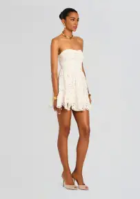 Adya Short Dress(Off White,XXS)