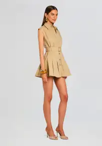 Audley Trench Mini Dress(Camel,XS)
