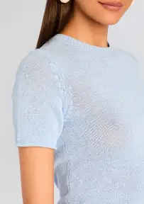 Clare Knit Baby Tee(Ice Blue,XXS)