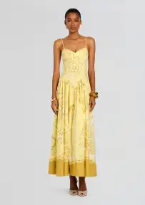Fiza Long Dress(Light Yellow,XXS)