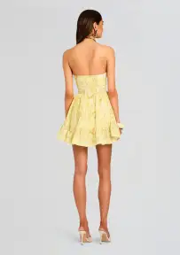 Fiza Short Dress(Light Yellow,XXS)