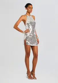 Freddie Embellished Dress(Silver,XXS)