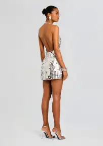 Freddie Embellished Dress(Silver,XXS)