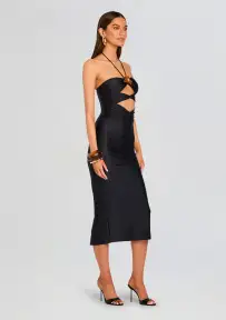 Holly Midi Dress(Black,XS)