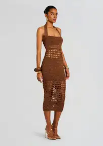 Jaycee Crochet Dress(Sepia/Bronze,XXS)