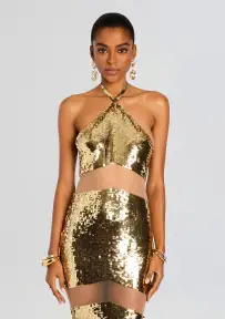 Kaeli Dress(Gold/Nude,XXS)