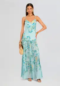 Wani Maxi Dress(Blue Yellow Mix,XXS)