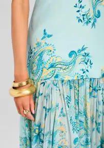 Wani Maxi Dress(Blue Yellow Mix,XXS)
