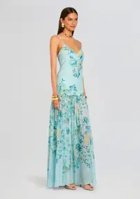 Wani Maxi Dress(Blue Yellow Mix,XXS)