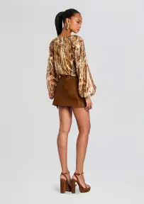 Arabella Silk Blouse(Terracotta Bandana,XXS)