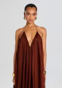 Arlet Chiffon Dress(Chestnut,XXS)