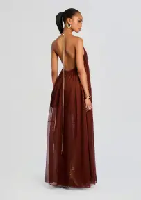 Arlet Chiffon Dress(Chestnut,XXS)