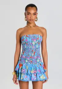 Cusia Short Dress(Blue 25,XS)