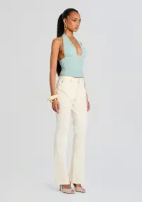 Dahlia Frayed Bootcut Jean(Eggshell,23)