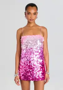 Eleanora Sequin Dress(Camellia Ombre,XXS)
