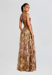 Kimmy Dress(Terracotta Paisley,XXS)