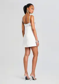 Lark Embroidered Dress(White,XXS)