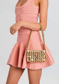 Malka Rhinestone Bag - Gold