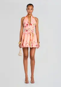 Kavi Short Dress(Peach Pink,XXS)