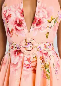 Kavi Short Dress(Peach Pink,XXS)