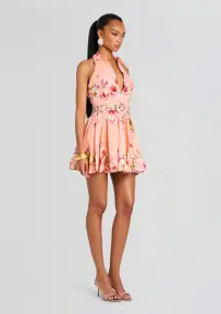 Kavi Short Dress(Peach Pink,XXS)