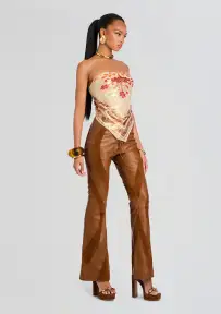 Vincenta Suede Pant(Cognac,XXS)