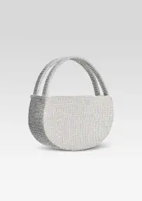 Betsy Medium Crystal Bag - Silver