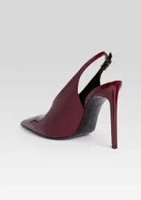 Celia Leather Slingback(Burgundy,35)