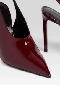 Celia Leather Slingback(Burgundy,35)