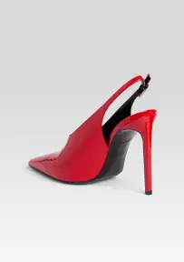 Celia Leather Slingback(Red,35)